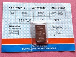 CREDIT SUISSE - 10 GRAMM - N° 118710 - OVP