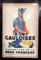 Blechschild Werbeschild Gauloises Zigaretten, Frankreich