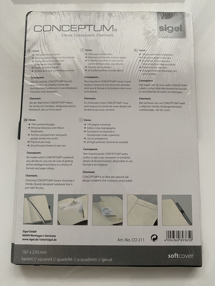 Blocchi: Conceptum Notizbuch A4 kariert, Softcover – Nuovo (secondo la descrizione) da Solothurn venduto da Lila_88 1