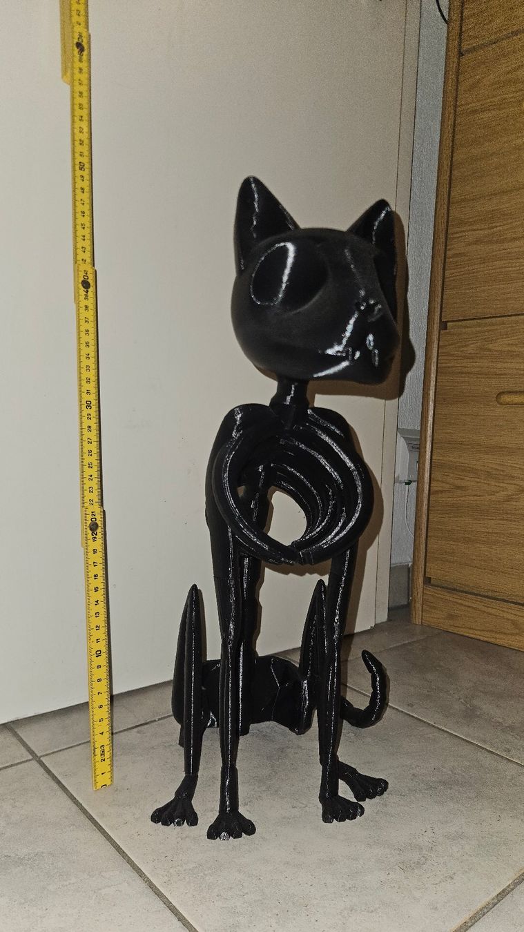Statuette: Déco Halloween : Chat squelette noir, impression 3D! – Usato da Biel/Bienne venduto da Sylv_1T1 3
