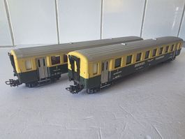 2 Stk Personenwagen BT, alte Beschriftung, 2. Kl.+ 1./2. Kl.