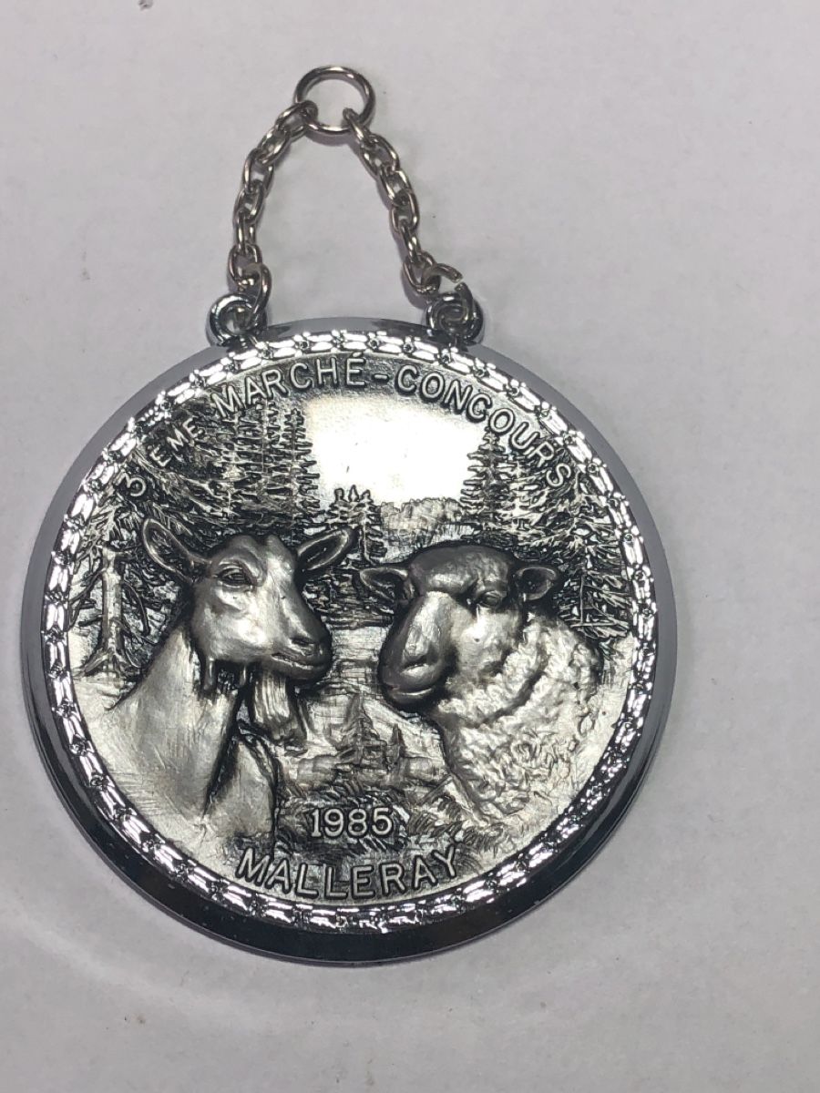 Médaille 3ème marché concours chèvre et moutons Malleray1985 (D ...