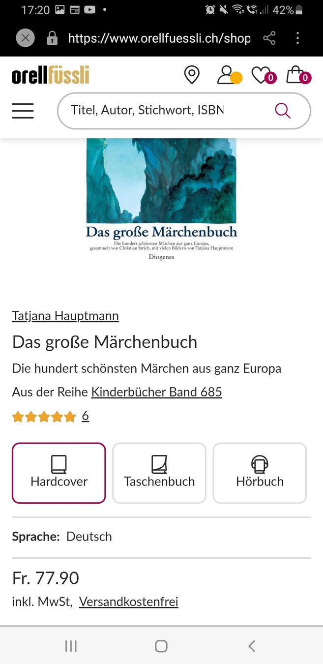 Libri: Das Grosse Märchenbuch, neu – Nuovo (secondo la descrizione) da Zürich venduto da yoarg 5