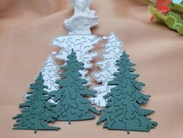 Stanzschablone Nr. R20, Weihnachten,Tannen (Sizzix geeignet)