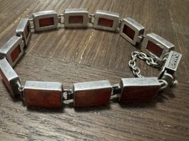 Gourmette Vintage enArgent 925 avec Corail Éponge Style Bali