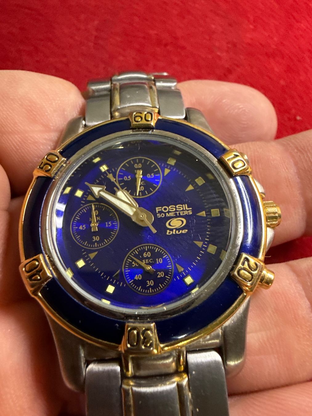 Fossil Uhren: Fossil Chronograph 38 mm – Gebraucht aus Pfeffingen von Allhandelklgwatches
