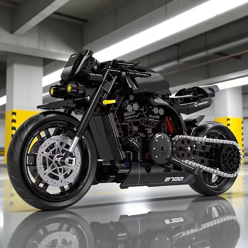 Lego Kit di costruzioni: 1123-teiliges Schwarzes Motorrad-Bausteine-Set – Usato da Basel venduto da Aletschhorn 3