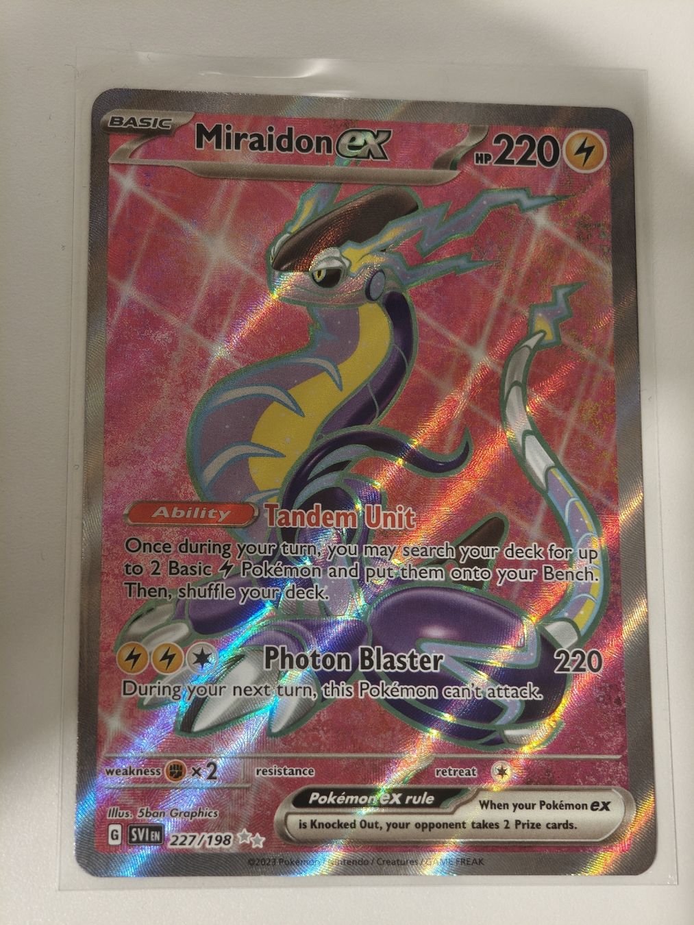 Pokémon Carte collezionabili: Miraidon ex 227/198 EN – Nuovo (secondo la descrizione) da Therwil venduto da Cordachu_Trade