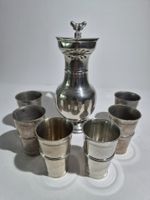 Walliser Zinnkrug mit Zinnbecher