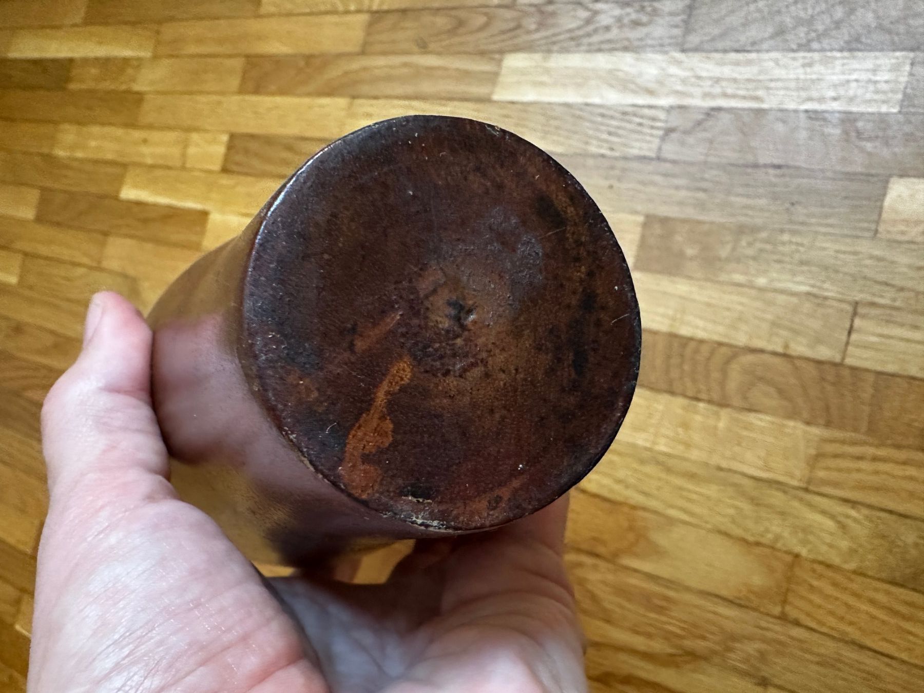 Vasen & Gefässe: Vintage antike Holzblumenvase – Gebraucht aus Lausanne von brixton 5