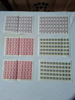 6 Bogen/Teilbogen mit Ersttag Stempel