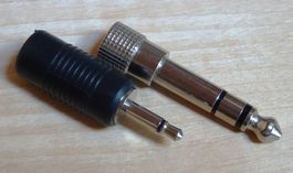 Audio-Adapterkombination klinken/Buchse 3.5 mm und 6 mm