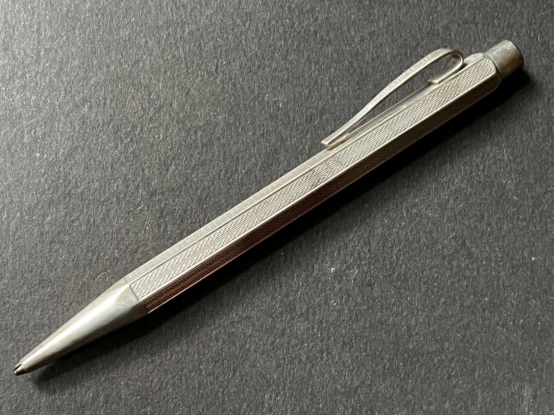 Caran D'Ache Matite, matite colorate & gessi: Alter Caran d’Ache Ecridor Minenhalter versilbert – Usato da Zürich venduto da FV.vintage