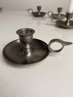 Zinnkerzenhalter 6 Exemplare zusammen