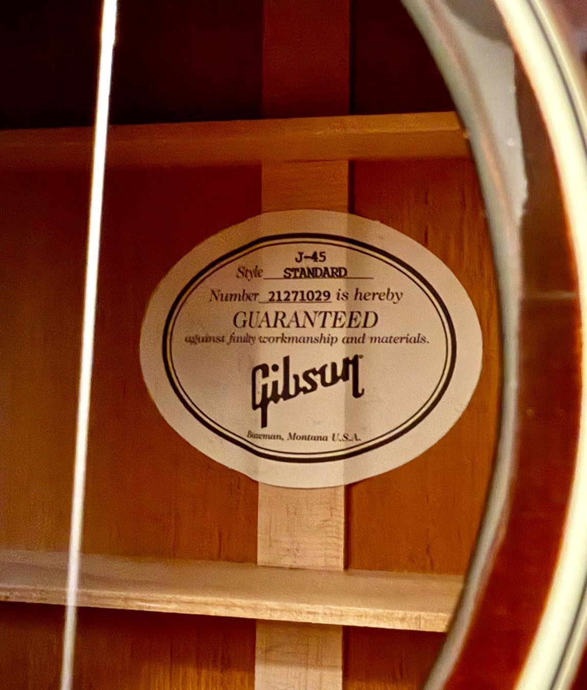 Gibson Strumenti musicali: Gibson J-45 Standard - Vintage Sunburst – Usato da St-Séverin venduto da L_M_ 3