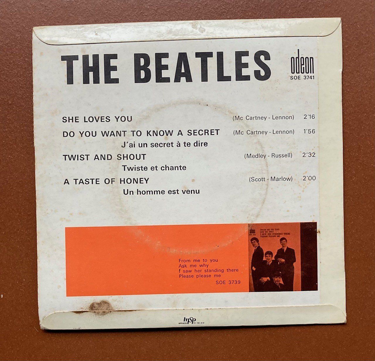 Schallplatten: The Beatles - She loves you – Gebraucht aus Orselina von Vrenegonde 1