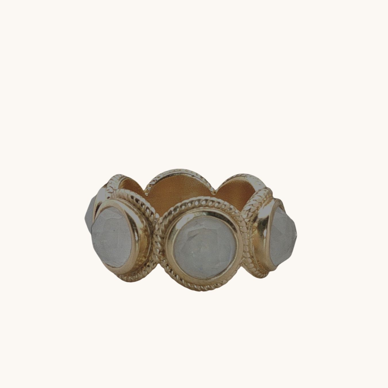 Olga Ribler Ringe: Silberring vergoldet mit Mondstein, Gr. 60 – Neu (gemäss Beschreibung) aus Luzern von MonikaS03 1