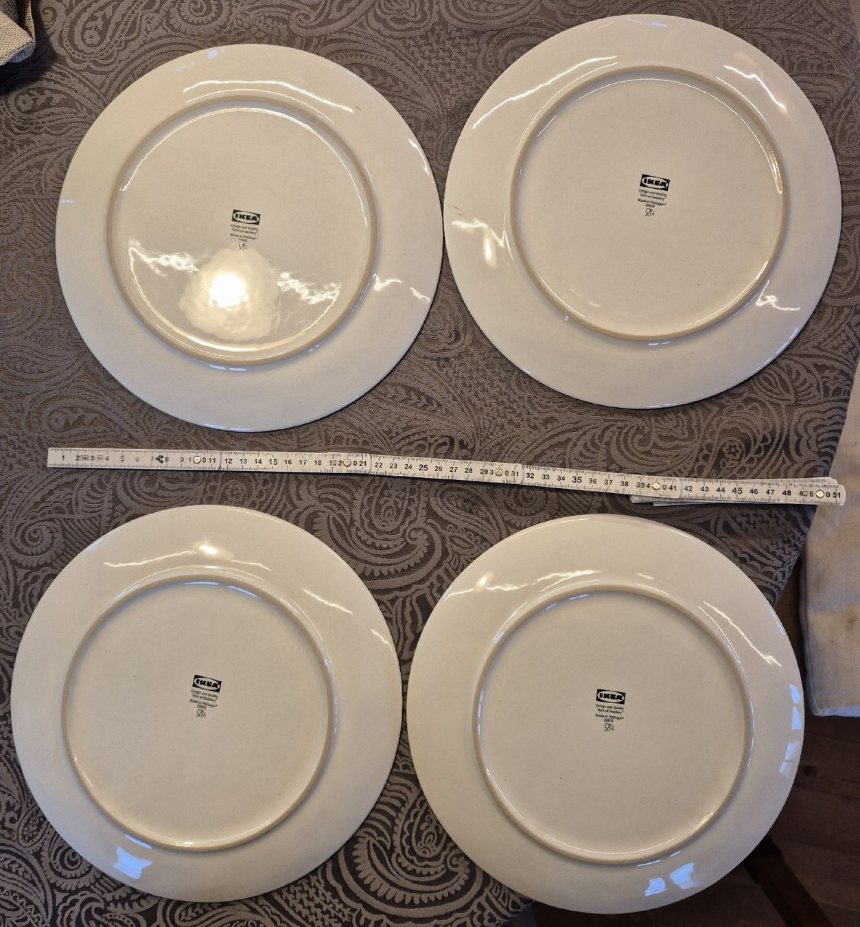 Ikea Teller: Ikea Teller Set, 4 Stück, Weiss, Durchmesser 26 cm, – Gebraucht aus Halten von GiMu.84 1