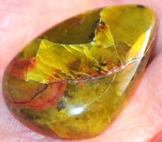 Cabochon L-3888 – Grüner Opal Edelstein 31x21mm