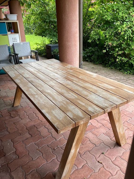 Grosser Garten Holztisch Kaufen auf Ricardo
