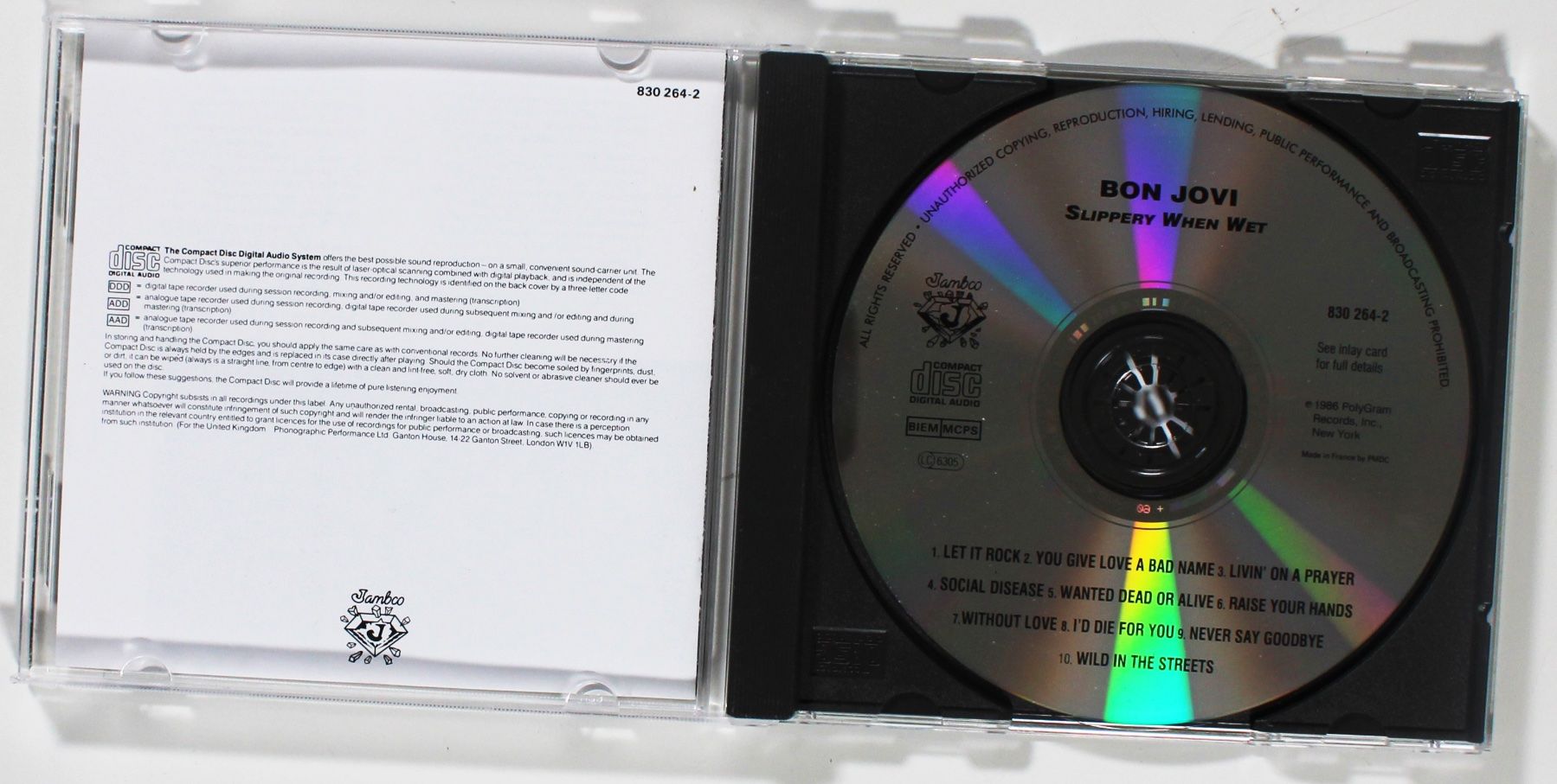 CD: CD BON JOVI - SLIPPERY WHEN WET 1986 – Usato da Brüttisellen venduto da Collector-Corner 1