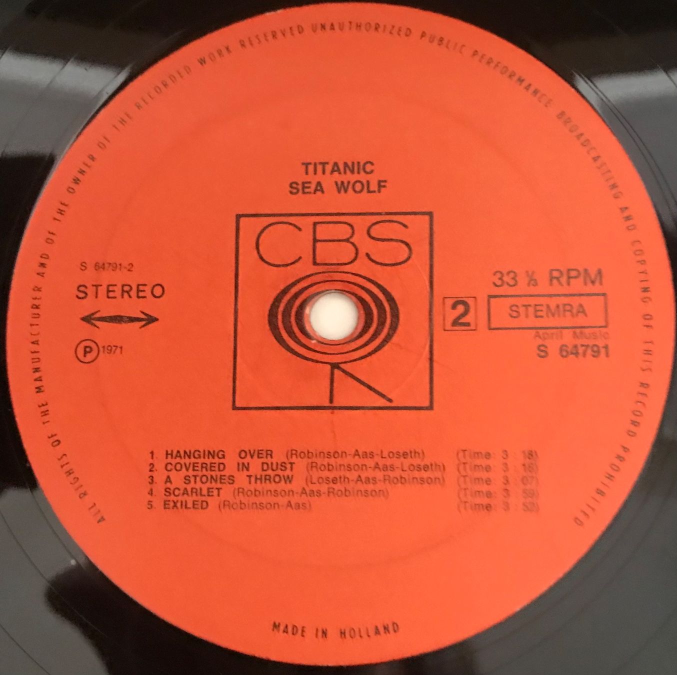 Schallplatten: TITANIC - TITANIC - 33 Tours – Gebraucht aus Bussigny von vinyl-pas-cher 4