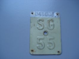 Velonummer SG 55