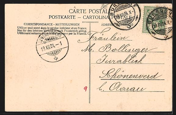 Cartoline postali: AK Burgdorf, Panoramaansicht, 1904 – Usato da Berlin venduto da bartko-reher 1