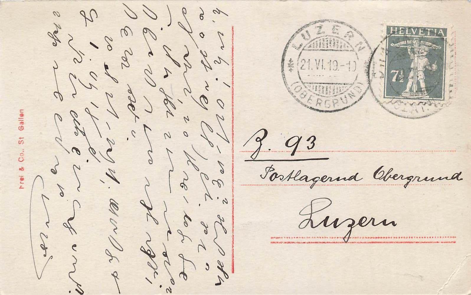 Cartoline postali: Oberblegisee mit Hausstock – Usato da Biasca venduto da Blenio71 1