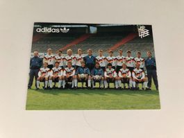 Mannschaftskarte DFB Deutschland. Ohne Unterschriften