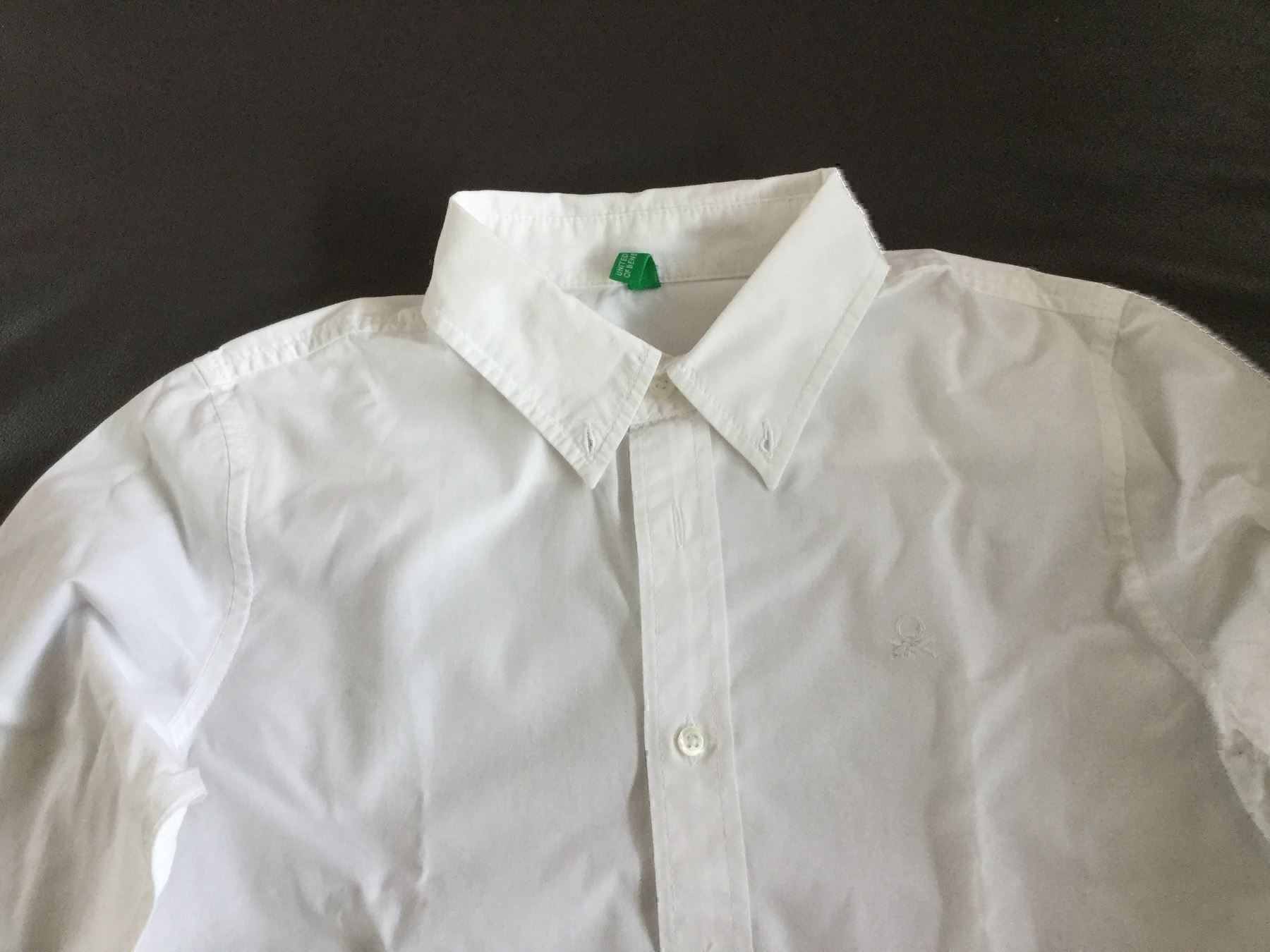 Benetton Hemden, T-Shirts & Polos: Weisses gepflegtes Hemd Benetton – Gebraucht aus Horw von Benny017 1