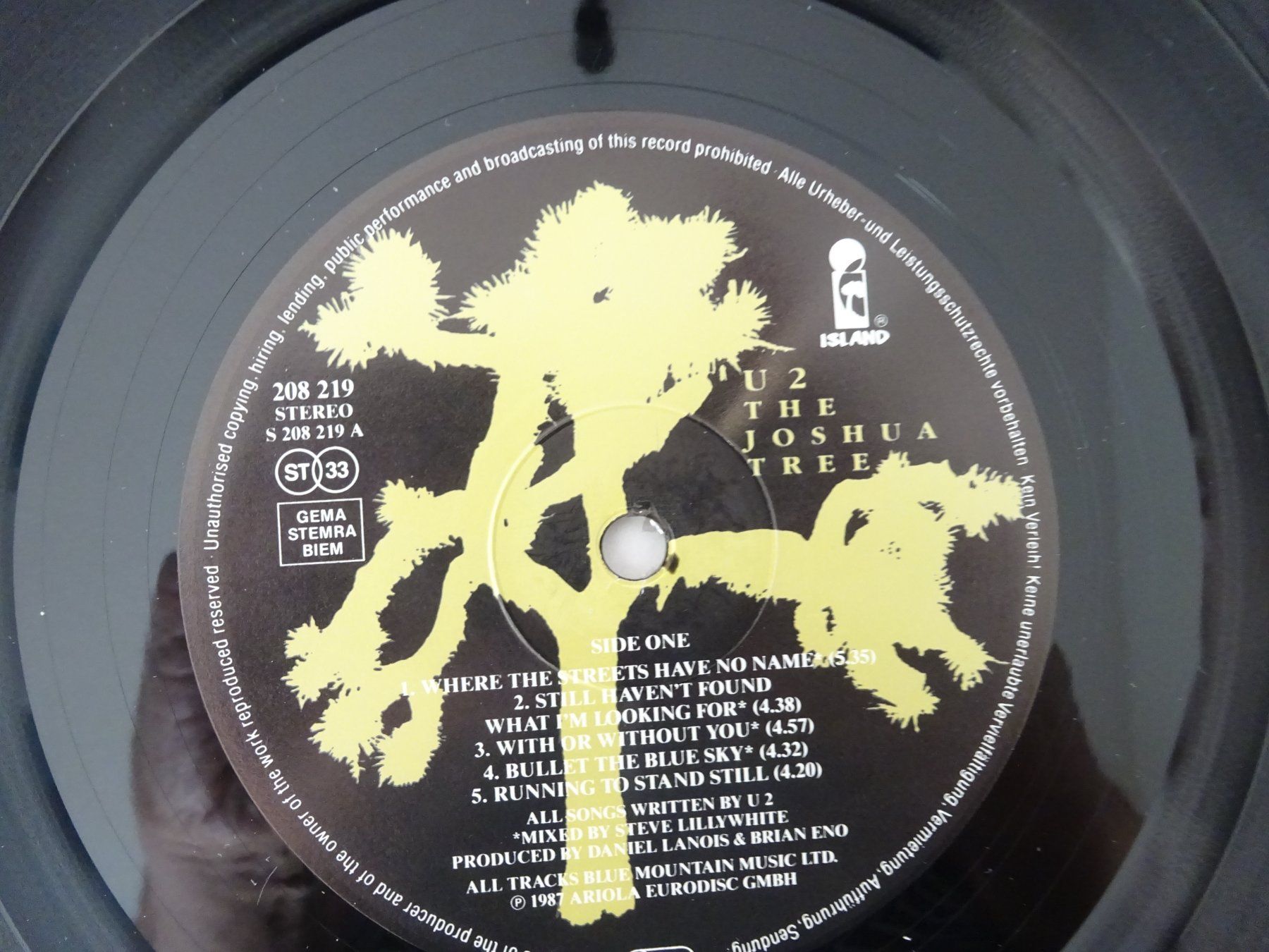Dischi in vinile: U2 ** THE JOSHUA TREE ** EXCELLENT – Usato da Luzern venduto da xrayspex99 5