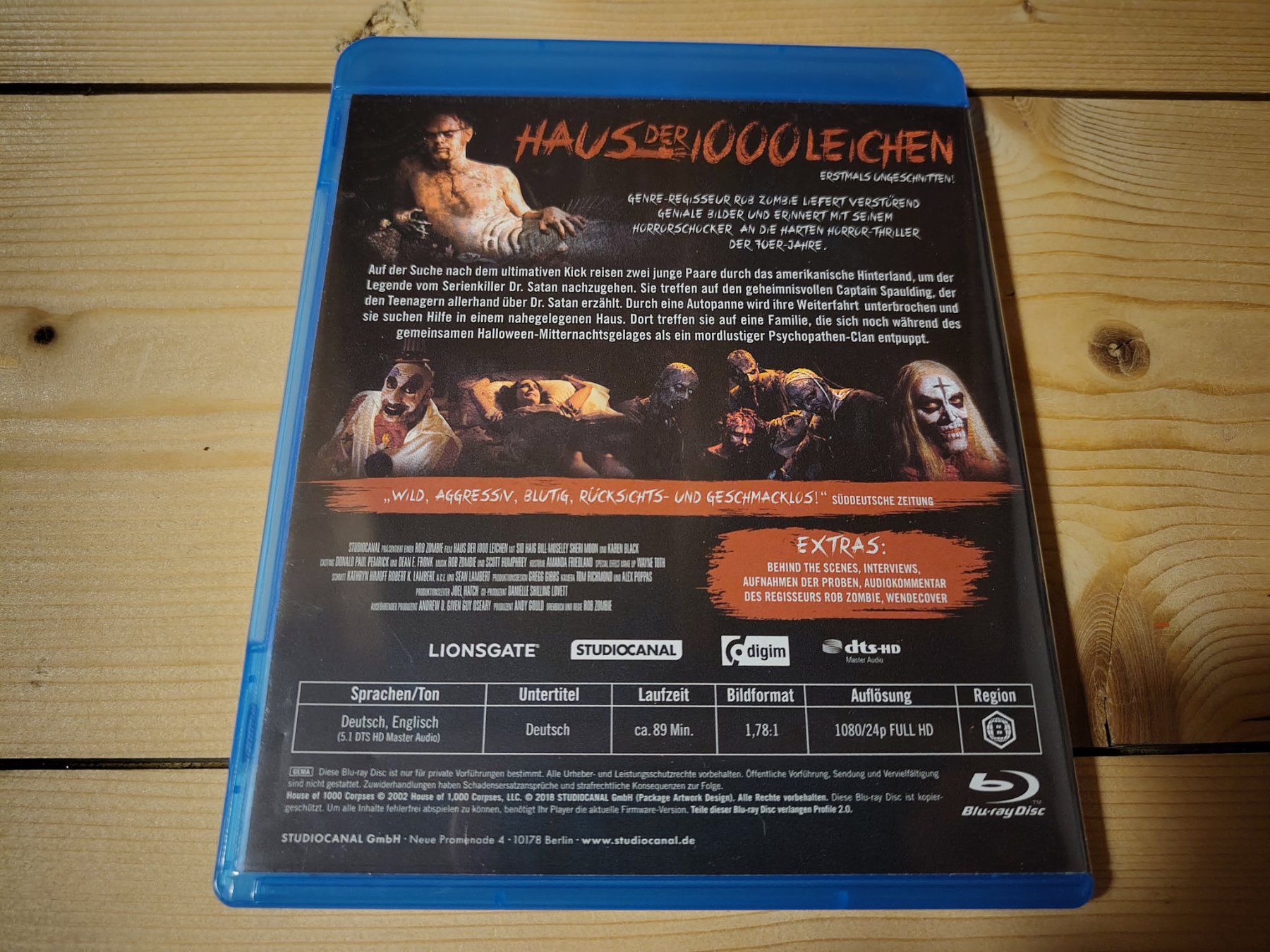Alle DVDs: Haus der 1000 Leichen – Gebraucht aus Wasterkingen von Palu17 2
