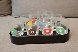 10x Schnapsgläser Billiard