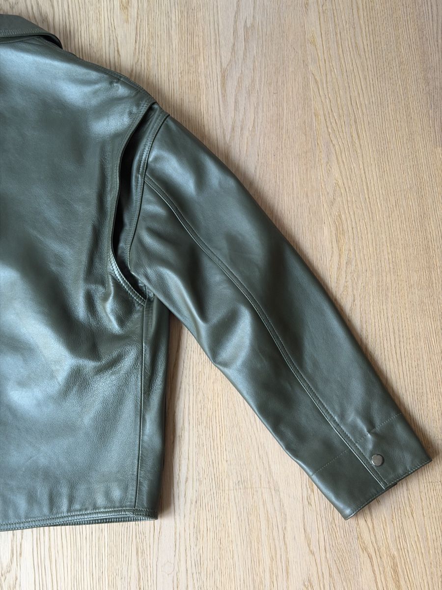 Giacche: Leather Jacket - Green Olive - Size M  – Nuovo (secondo la descrizione) da Zürich venduto da dav_ylk6 7