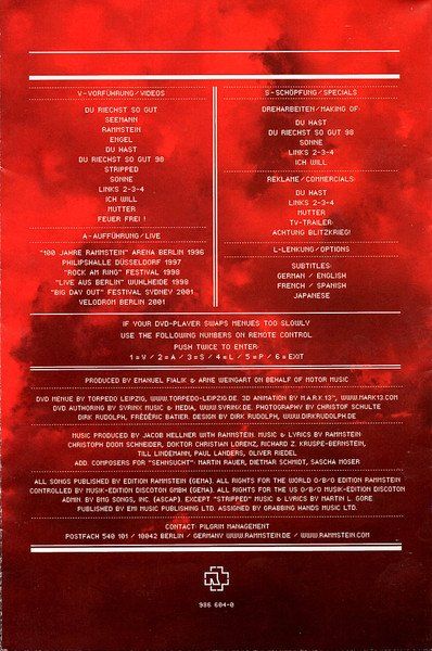 Alle DVDs: Rammstein – Lichtspielhaus – Gebraucht aus Brittnau von Zibu 3