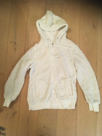 Kuschelige Fleece Jacke Gr. 38 weiss