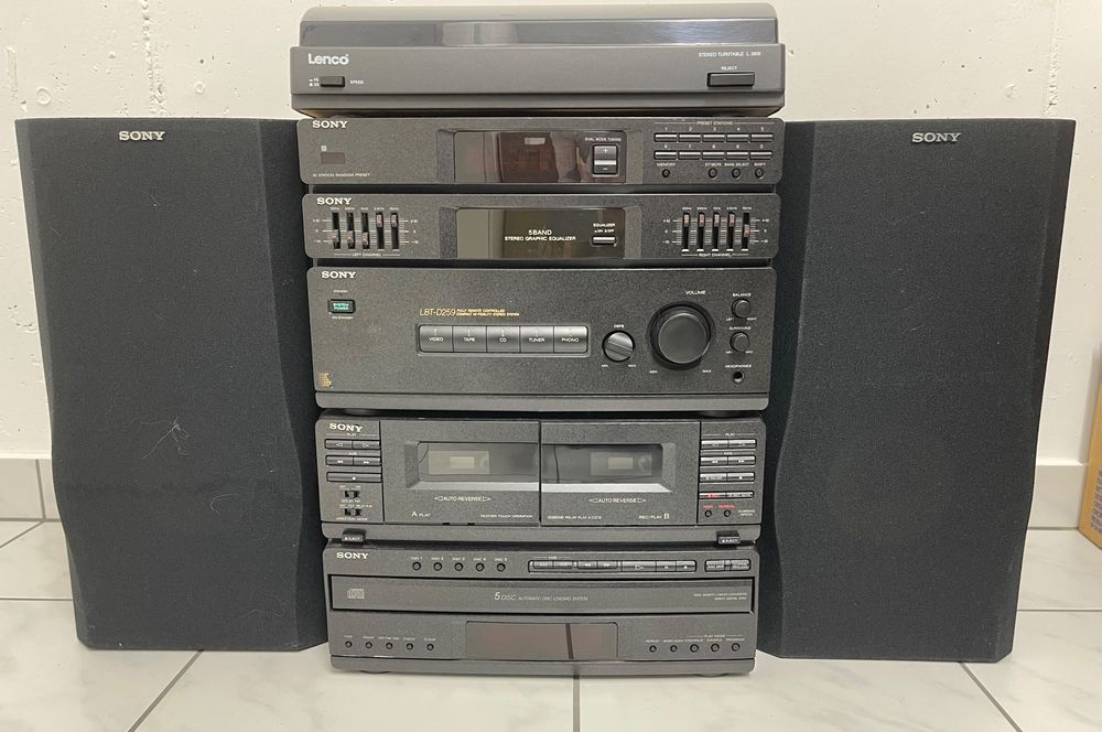 Stereoanlage / Turm SONY mit Plattenspieler / Lautsprecher (Gebraucht ...