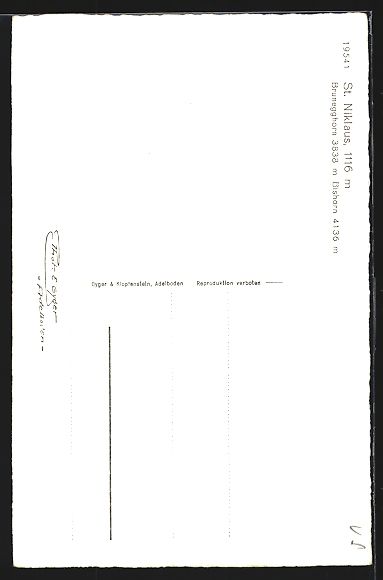 Cartoline postali: St. Niklaus, Teilansicht mit Brunegghorn – Usato da Berlin venduto da bartko-reher 1