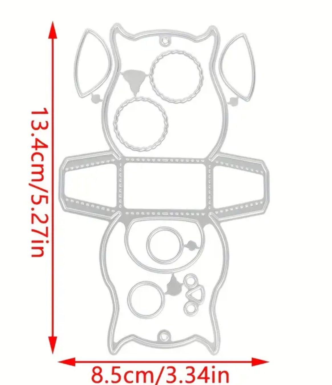 Sciablone: Verpackung - in Eulen Form -  Stanzschablonen – Nuovo e nell'imballaggio originale da Frenkendorf venduto da jazzplatten 1