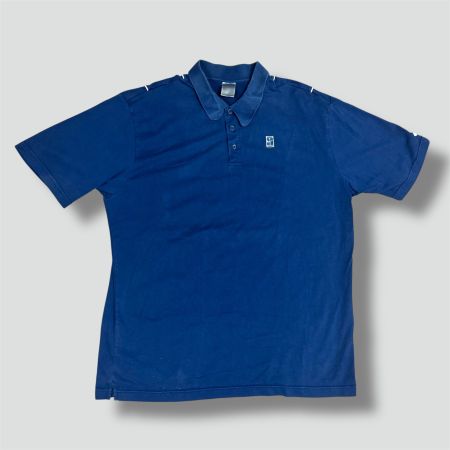 Nike vintage 90s tennis polo summer t-shirt sport retro blau
