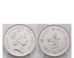 1 Dollar Hong Kong 1980 unzirkuliert