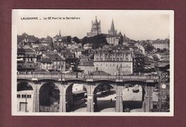 LAUSANNE - Grand Pont avec ascenseur - Cathédrale - 1928