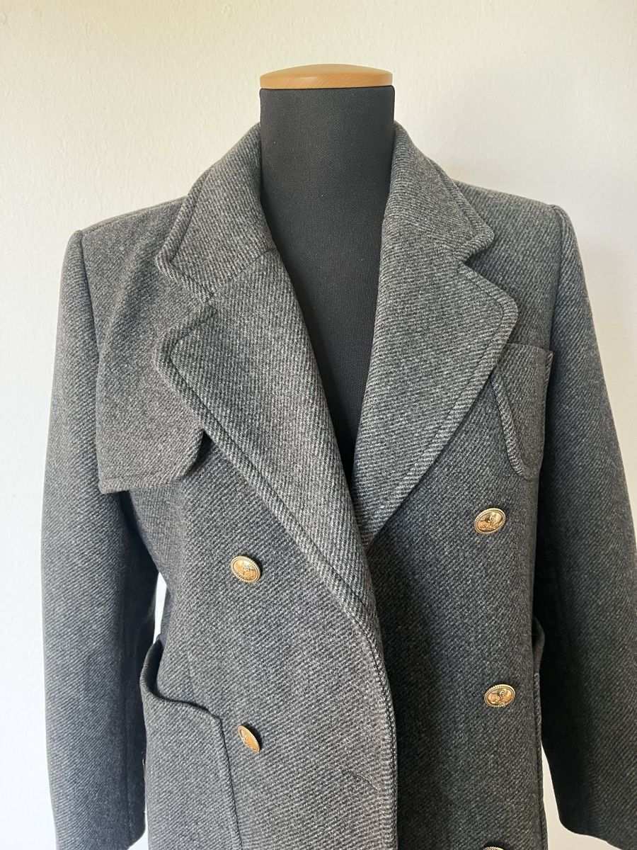 Sandro Manteaux: Sandro Brushed Wool-Blend Twill Coat – Neuf (Voir description) à Oftringen par bashikra 3