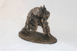 Statua "Il Bracconiere" in Bronzo 12 kg di Cesare Rabitti
