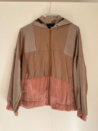 Felpa Zara con cappuccio rosa taglia L