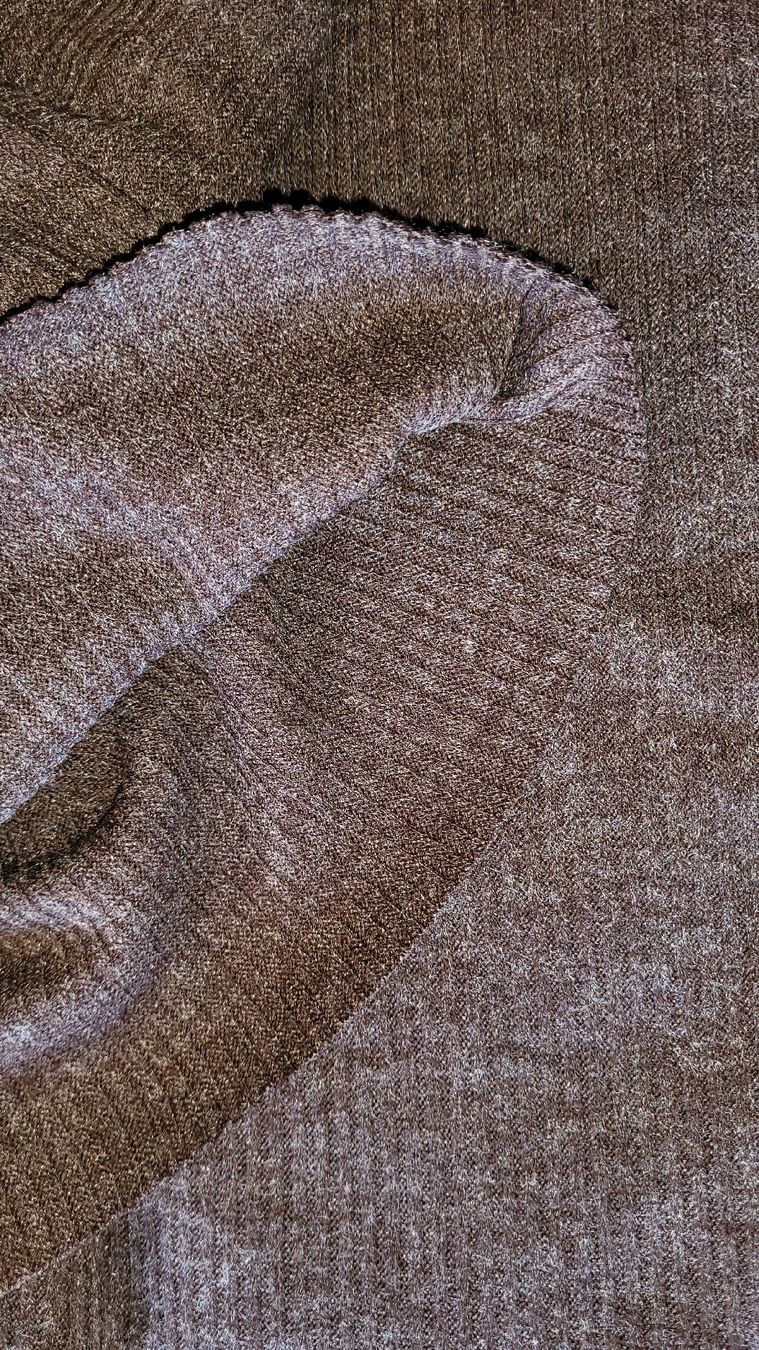 Tessuti: weicher Strick-Stoff braun-meliert – Nuovo (secondo la descrizione) da Madiswil venduto da fabrics 2
