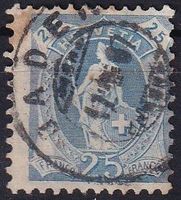 Stehende Helvetia 25.Speziell+++Verschobener Druck+++
