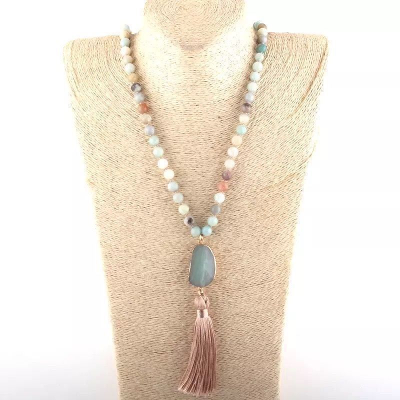 Ketten: Halskette Lariat Boho-Style Amazonit NEU – Neu und originalverpackt aus Lachen SZ von Luxolino 1