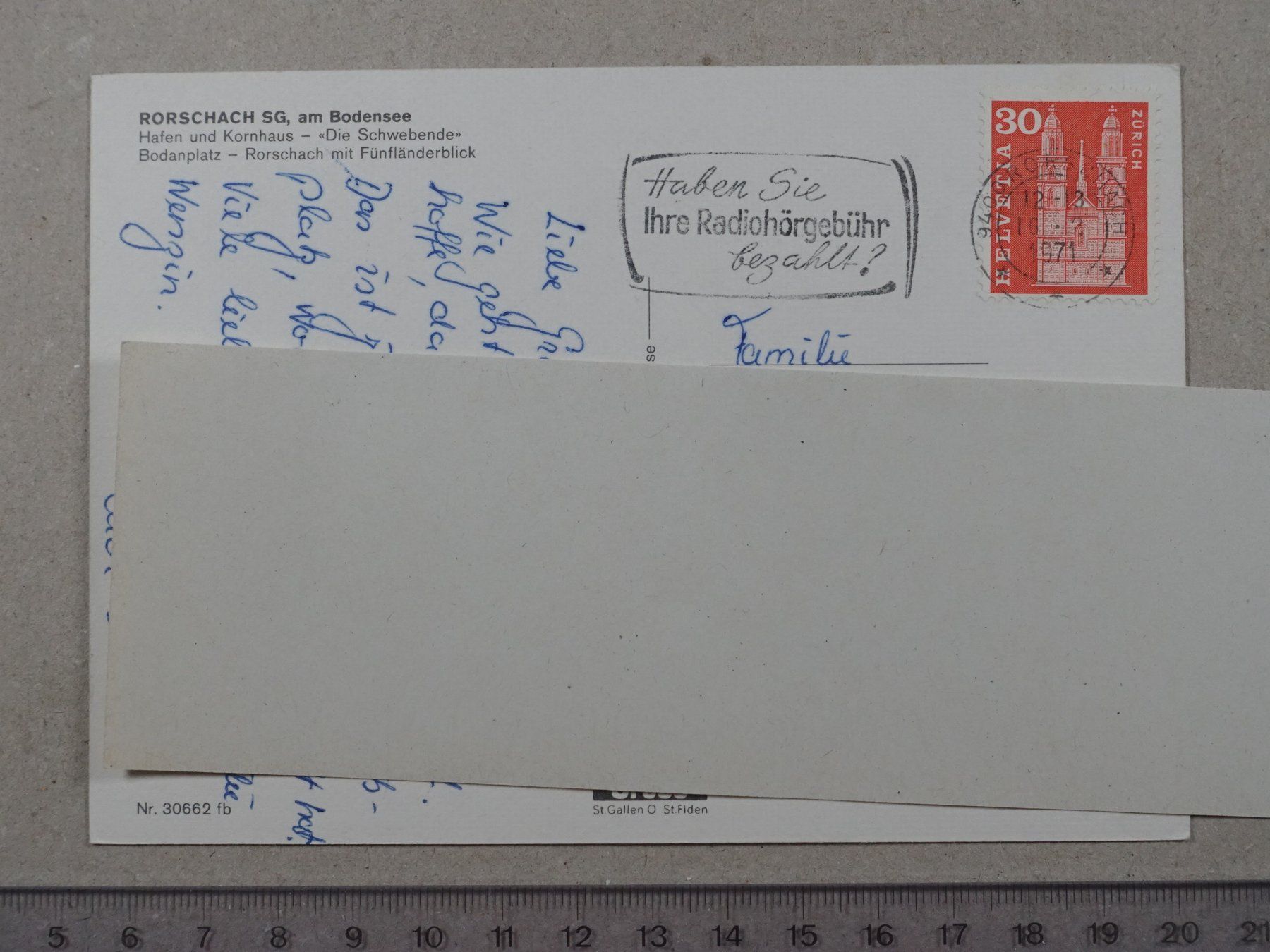 Cartoline postali: Rorschach, 1971 – Usato da Lenzburg venduto da fh1 1
